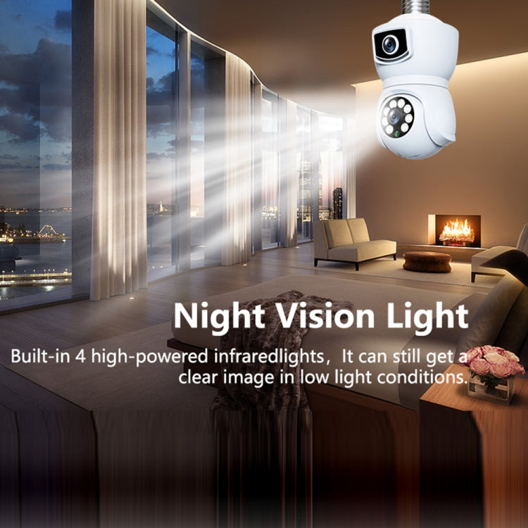 DP41 Bulb-type Dual-lens Motion Tracking Smart Camera Supports Voice Intercom, DP41 (White), DP41 (Black) DP41 Bulb-type Dual-lens Motion Tracking Smart Camera Supports Voice Intercom, DP41 (White), DP41 (Black)